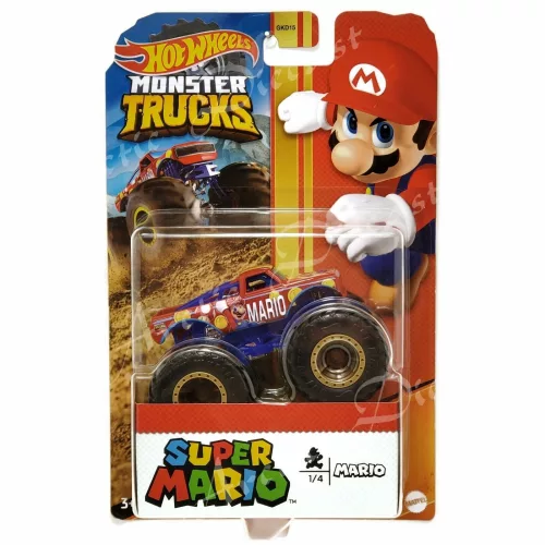 Hot Wheels Super Mario Monster Trucks Set (Mario, Luigi, Yoshi, Bowser) - Image 5