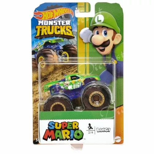 Hot Wheels Super Mario Monster Trucks Set (Mario, Luigi, Yoshi, Bowser) - Image 4