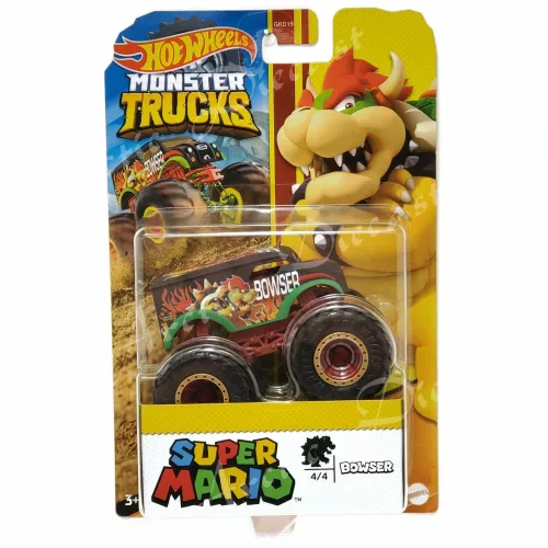 Hot Wheels Super Mario Monster Trucks Set (Mario, Luigi, Yoshi, Bowser) - Image 2