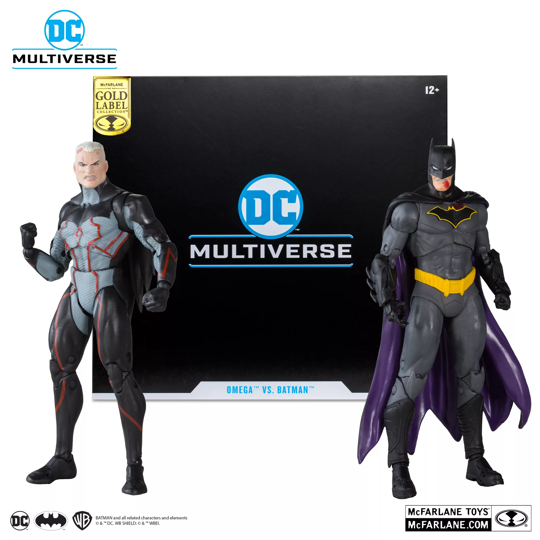 McFarlane DC Multiverse Gold Label Collection – Omega vs Batman 2 Pack Action Figures (18cm)