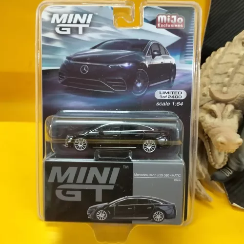 MINI GT TSM - Mercedes-Benz EQS 580 4MATIC Black #694 - Image 1