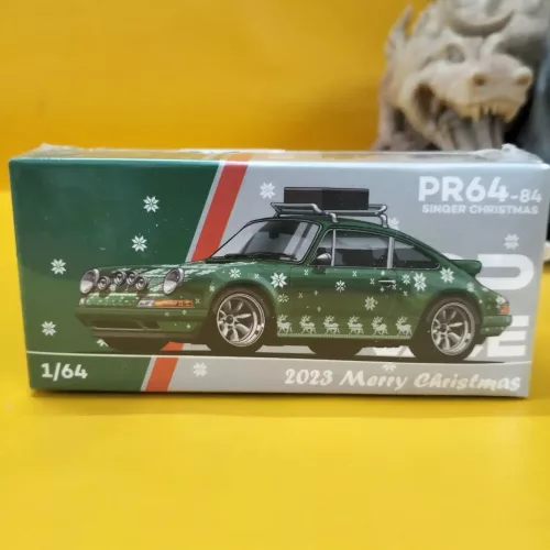 POP RACE  - Porsche 911 (964) Singer Targa - Christmas Edition 2023 (Metallic Green) - Image 1