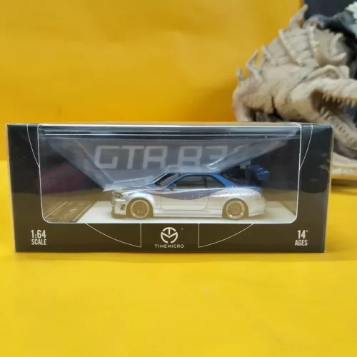 TIMEMICRO - Nissan Skyline GTR R34 ( Blue - Silver ) - Image 1