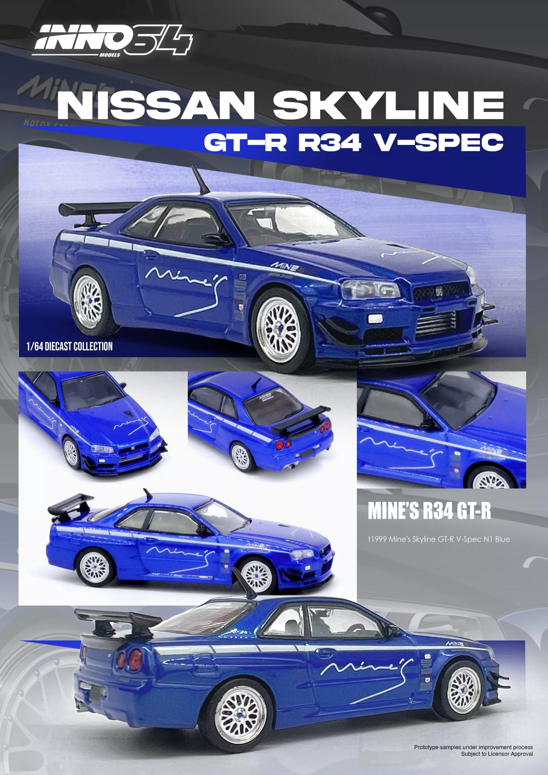 INNO64 Nissan Skyline GT-R (R34) V-Spec Tuned by Mines