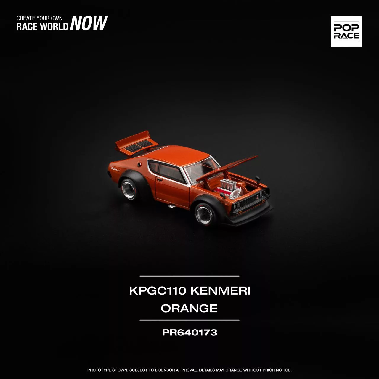 PR640173 SKYLINE GT-R V8 DRIFT (KENMERI) ORANGE