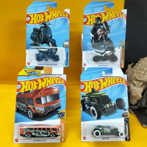 Hot wheels : 4 Cards Set Indian MRP (Mix–1) - Image 1