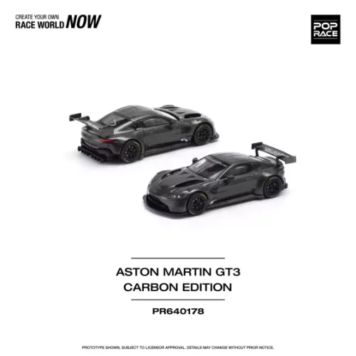 (PRE-ORDERS) POP RACE : ASTON MARTIN VANTAGE GT3  (CARBON EDITION) PR64 #178 - Image 1
