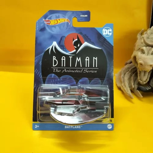 Hot Wheels BATPLANE (Burgundy with Burgundy Metallic Graphics) Batman Series 2022 - Image 1