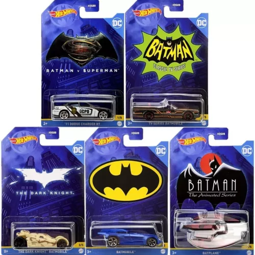 Hot Wheels : 2022 BATMAN Theme BATMOBILE 5 Card Full Set - Image 1