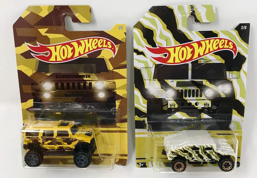 Hot Wheels 2017 Camouflage Series Bundle of 8 1-4