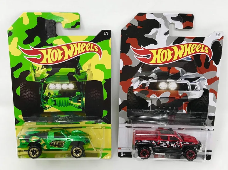 Hot Wheels 2017 Camouflage Series Bundle of 8 4-4