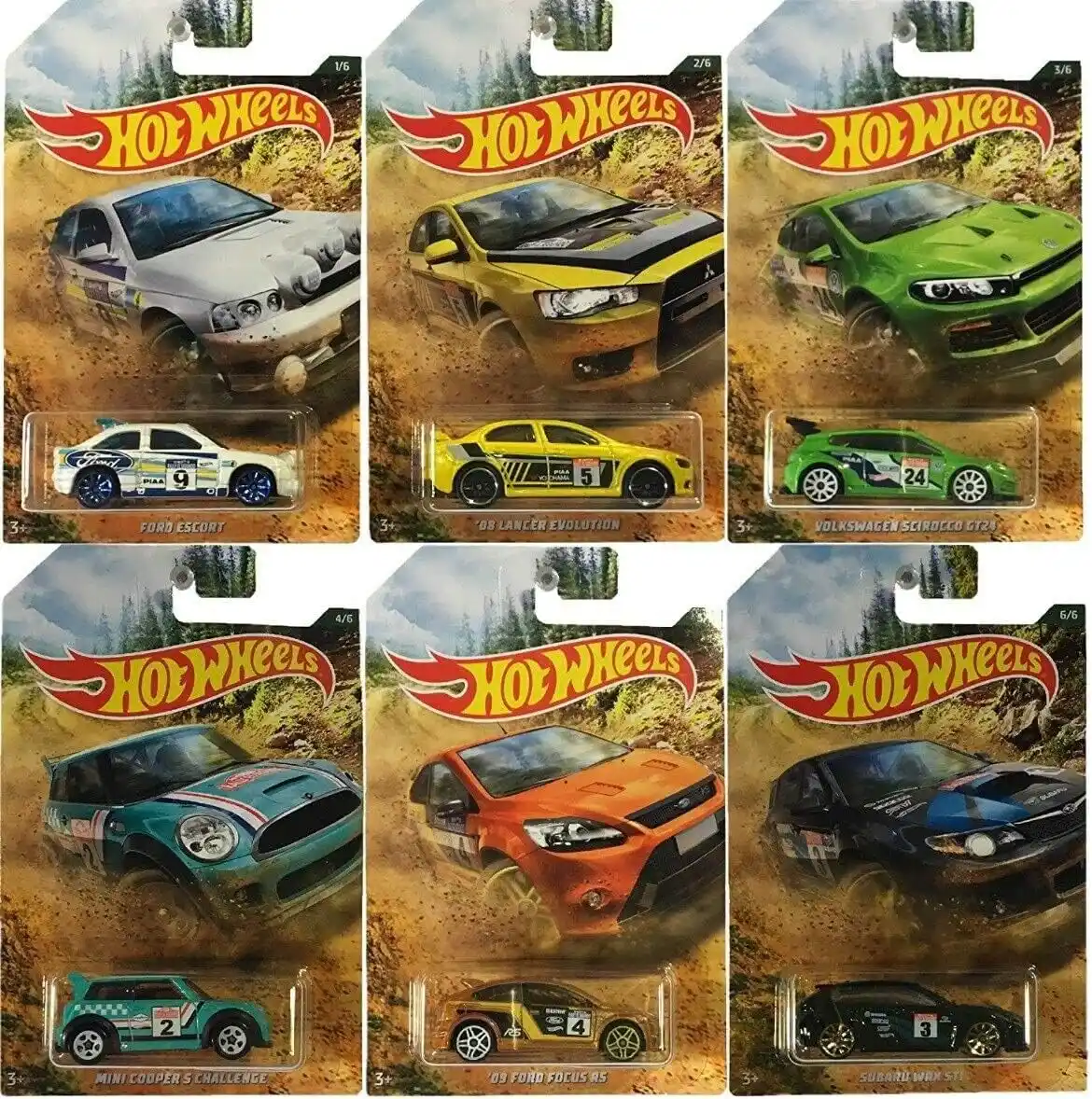 Hot Wheels 2019 Backroad Rally Series Complete Set of 6