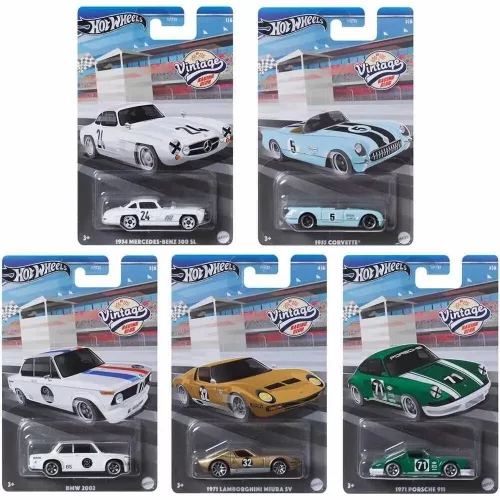 Hot Wheels Silver Series 2024 : Vintage Racing Club Set of 5 Mix 1 - Image 1