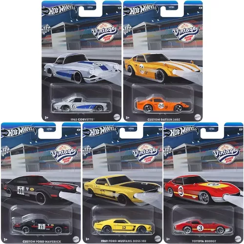 Hot Wheels Silver Series 2024 : Vintage Racing Club Set of 5 Mix 2 - Image 1