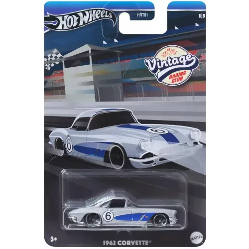 Hot Wheels Silver Series 2024 : Vintage Racing Club - 1962 Corvette - Image 1