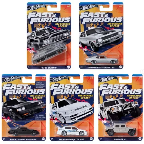 Hot Wheels Silver Series 2024 : Fast & Furious - HW Decades of Fast Set of 5 - Image 1