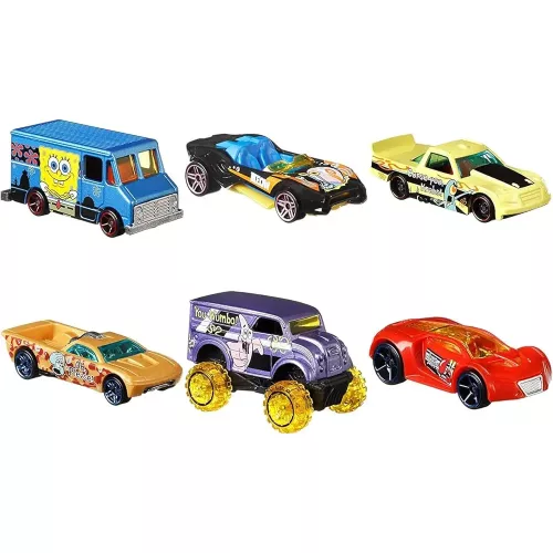 Hot Wheels nickelodeon: Spongebob Squarepants Collectable Vehicles (Set Of 6 Cards) - Image 2