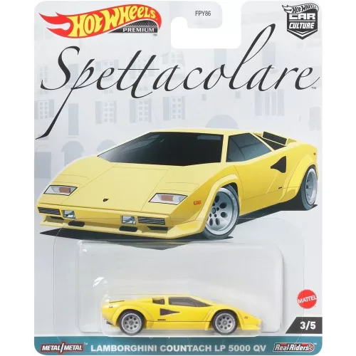 2023 Hot Wheels PREMIUM - Lamborghini Countach LP 5000 QV (Yellow)