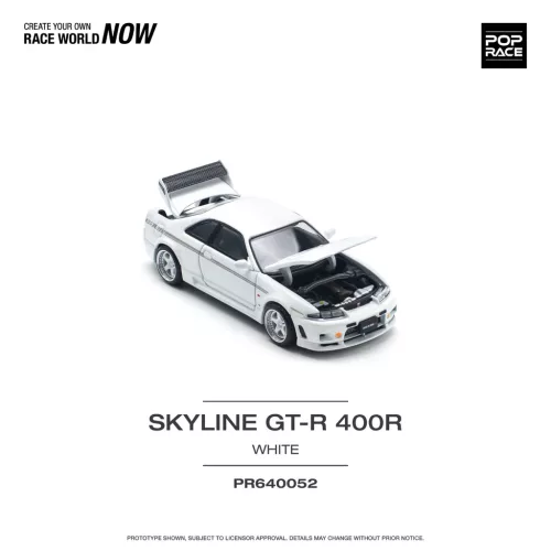 POP RACE : GTR NISMO 400R - White PR640052 - Image 2