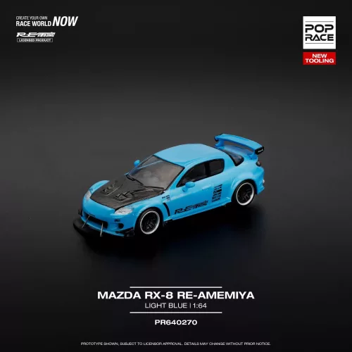 POP RACE : MAZDA RX-8 RE-AMEMIYA - LIGHT BLUE (NEW TOOLING) - Image 2