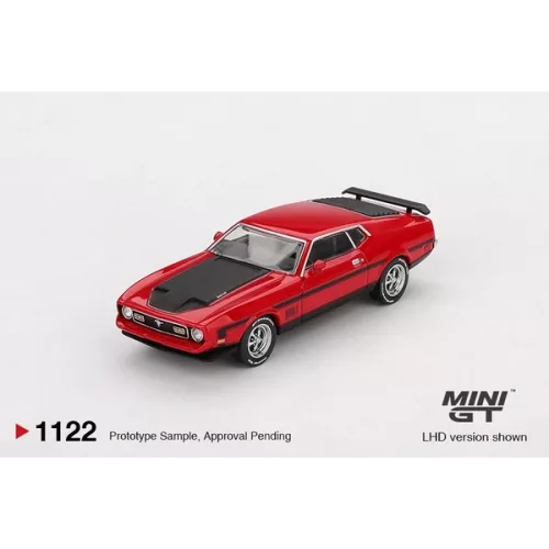 (PRE-ORDERS) MGT01122: 1971 Ford Mustang Mach 1 - Race Red - Image 1