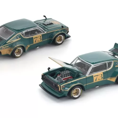 (PRE-ORDERS) PR640366: KPGC110 KENMERI RACING #73 GREEN/GOLD  - Image 2