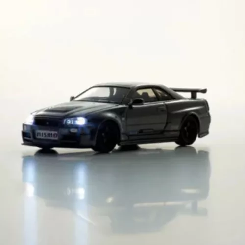 KYOSHO: NISSAN SKYLINE GT-R WITH LED GRAY (NISMO BNR34 CRS VERSION) - Image 2