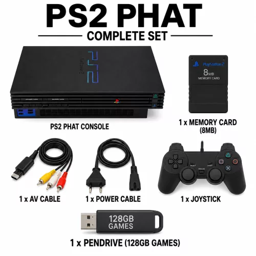 Pre-Owned | Playstation 2 Phat | 128 Gb Pendrive | 6 Months Warranty