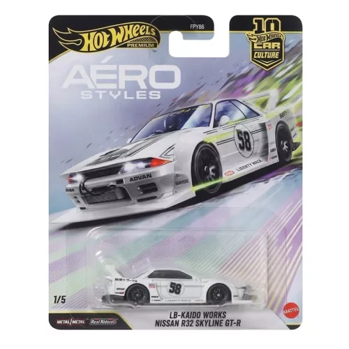 Hot Wheels Premium Car Culture Aero Styles LB-Kaido Works Nissan R32 Skyline GT-R - New Casting - Image 1