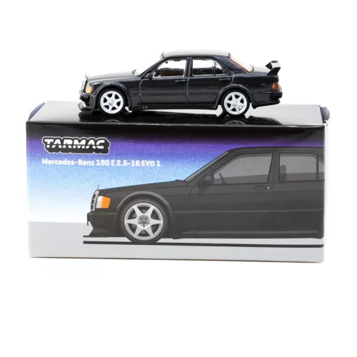 1/64 Mercedes-Benz 190 E 2.5-16 EVO 1 Blue-Black Metallic - Tarmac Works GLOBAL64
