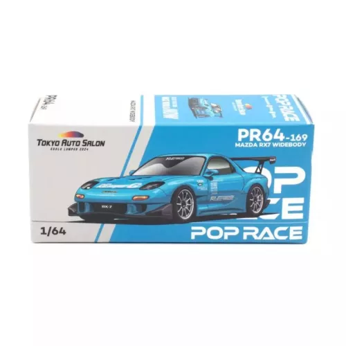 POP RACE PR640169 MAZDA RX-7 (FD3S) RE-AMEMIYA WIDEBODY BLUE TOKYO AUTO SALON EXCLUSIVE