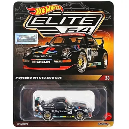 Hot Wheels Elite 64 Porsche 911 GT2 EVO (993) - Playstation Livery