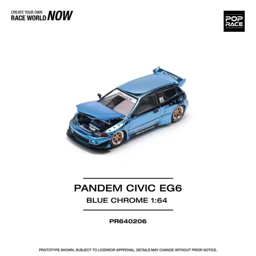 PR640206 PANDEM CIVIC EG6 BLUE CHROME