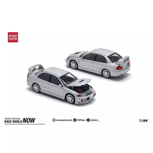 PR640140 MITSHUBISHI LANCER EVOLUTION IV STEEL SILVER METALIC