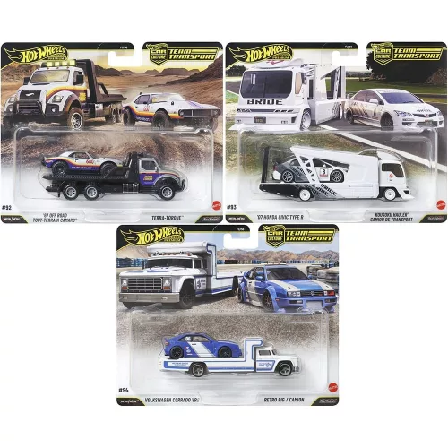 Hot Wheels 2026 Car Culture: Team Transport - Mix 3 Full Set